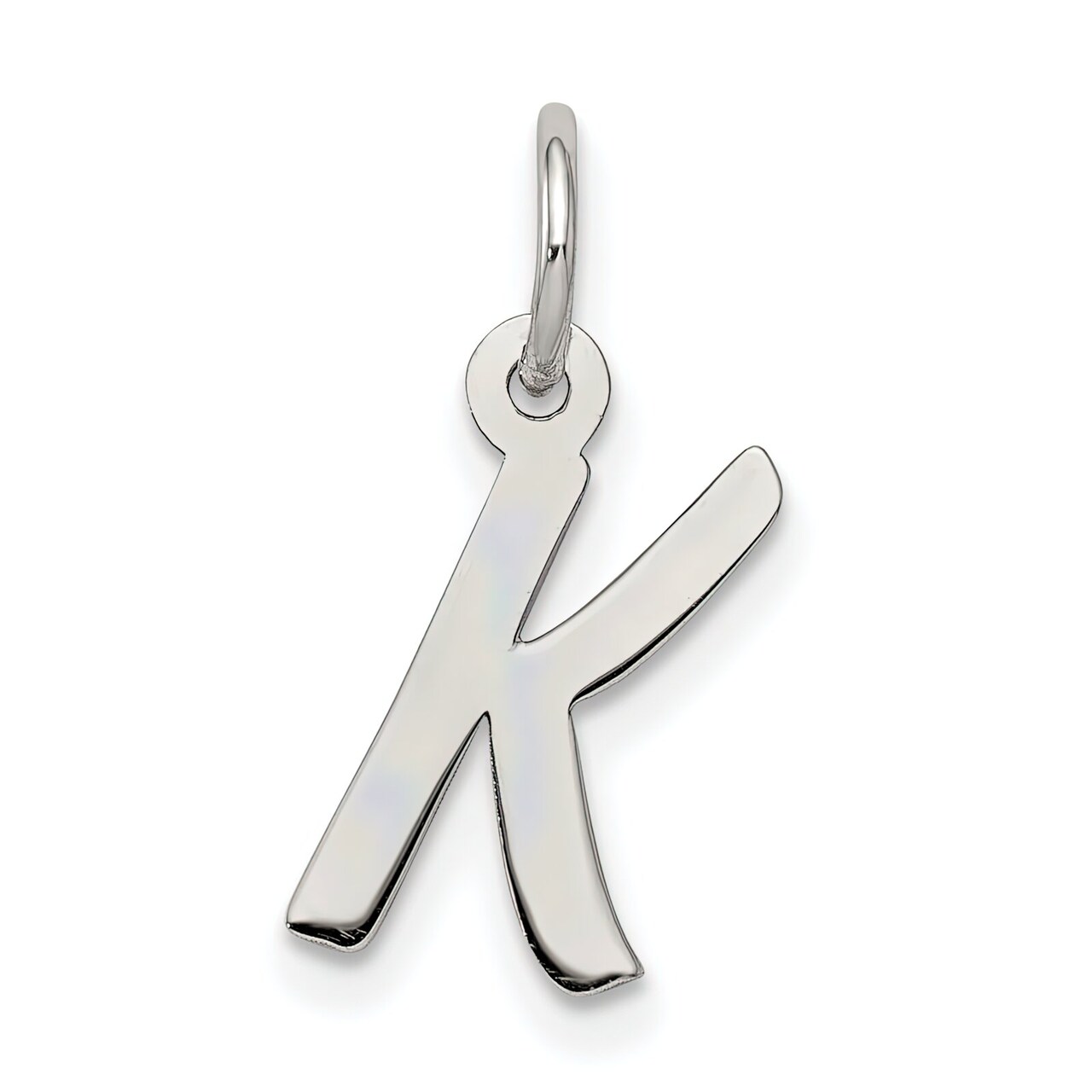 Sterling Silver Small Initial Letter K Charm Pendant Jewerly 19mm x 8mm